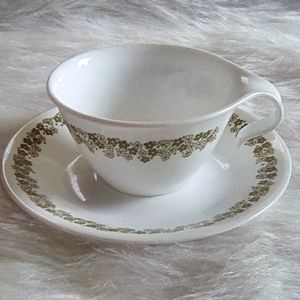 CORELLE VINTAGE 3 sets Crazy Daisy Spring Blossom Hook Handle Cup Saucer